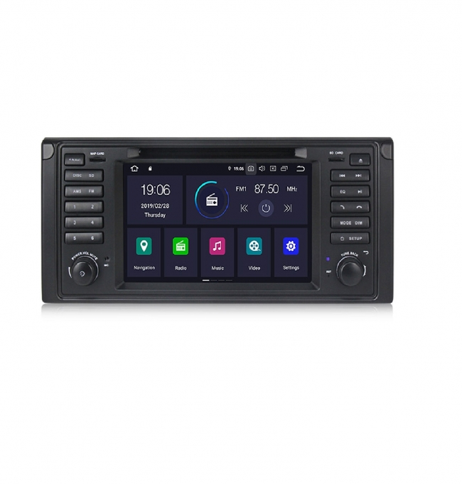 Двоен дин навигация за BMW E39 BM7531H (95-04) GPS, DVD, ANDROID 10 WiFi,7 инча