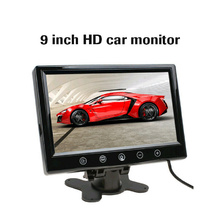 TFT LCD 9 инчов монитор за връзка с камера за паркиране, DVD, VCR, CCTV с 2 видео входа