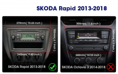 4-ядрена GPS навигация за Skoda Rapid, ATZ,  Android 10, 2GB RAM, 16GB
